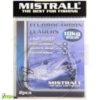 Mistrall Przypon Fluorocarbon Rablóhalas Előke 25cm 0.40mm 10Kg 2db/csomag
