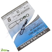 Mistrall Kretlik Carne Agrafka Strong Nagyhalas Kapcsos Forgó 6/0-ás 100Kg 3db/csomag