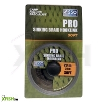 Asso Classic Sinking Braid Soft 20M Fonott Horog Előkezsinór 25Lbs
