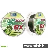Asso Pe8X Evergreen Fonott Zsinór 130M 62,3Kg  0,50 mm