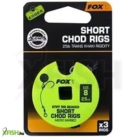 Fox Előkötött Bojlis Horog 25Lb, Size 6 Short Chod Rig Barbed