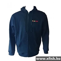 Extra Carp Zip Hoodie Black Horgász Pulóver Fekete l