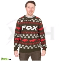 Fox Xmas Jumper Karácsonyi Mintás Horgász Pulóver L