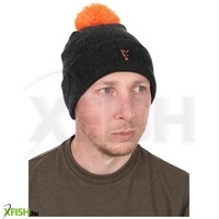 Fox Collection Bobble Hat Téli Sapka Fekete