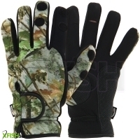 NGT Camo Neoprene Fishing Gloves kesztyű xl