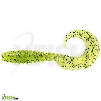Fishup Fancy Grub Twister Chartreuse Black 5cm 10db/csomag