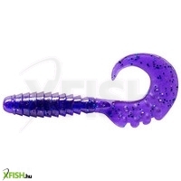 Fishup Fancy Grub Twister Dark Violet Peacock Silver 6.4cm 10db/csomag