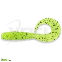 Fishup Mighty Grub Twister Chartreuse Black 11.4cm 4db/csomag