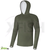 Giants Fishing Uv50+Hoodie Dark Green Horgász Póló Xl