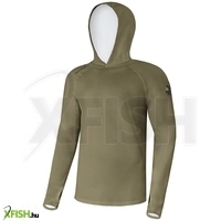 Giants Fishing Uv50+Hoodie Olive Green Horgász Póló Xxl