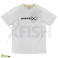 Matrix Hex Print T Shirt Horgász Póló Fehér S