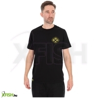 Matrix Large Fade Logo T Shirt Black Lime Horgász Póló Xxxl