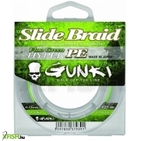 Gunki Slide Braid Fonott Zsinór Fluo Green 125m 0,11mm 7,5kg
