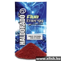 Haldorádó Etetőanyag Fluo Energy - Chilis Tintahal / Chili & Squid 800 G