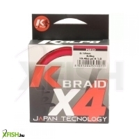 Kolpo Kx4 Braid Red Fonott zsinór Piros 150 M 0,18 mm 11,6 Kg