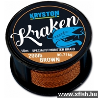 Kryston Kraken Monster Braid Pergető Fonott Előkezsinór 200Lbs 10M Barna
