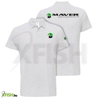 Maver Passion Galléros Horgász Póló Fehér S