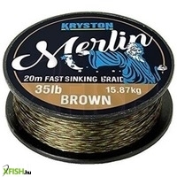 Kryston Merlin Fast Sinking Supple Braid Fonott Előkezsinór 35Lbs 20M Barna