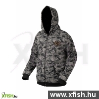 Savage Gear Black Savage Zip Hoodie S-Es Horgász Pulóver