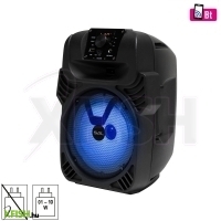 sal par20btc party hangdoboz, 2-utas hangrendszer, bass-reflex mélysugárzó, bluetooth, fm rádió, digitális kijelző, led fényeffekt