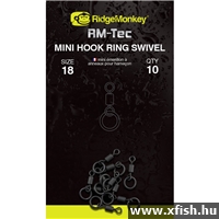 Ridgemonkey Rm-Tec Mini Hook Ring Swivel Mikro Karikás Forgó 18 10Db