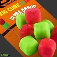 Rok Fishing Zig Cube Mix Ultra Pop-Up Gumicsali Sweet Corn Piros-Zöld 12 mm 16 db/csomag