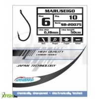 Mistrall Maruseigo Szürke Előkötött Horog 50cm 0,22mm 2-es 10db/csomag