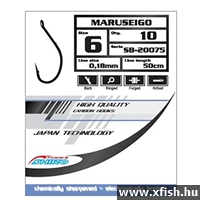Mistrall Maruseigo Szürke Előkötött Horog 50cm 0,18mm 6-os 10db/csomag