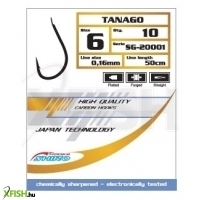 Mistrall Tanago Fekete Előkötött Horog 50cm 0,20mm 4-as 10db/csomag