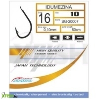 Mistrall Shiro Idumezina Előkötött Feeder Horog Arany 50 cm 0,12 mm 12-es 10 db/csomag