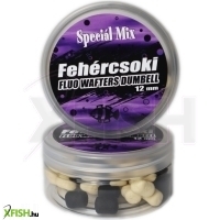 Speciál mix Fluo Wafter dumbell csali 12 mm Fehér Csoki 30 g