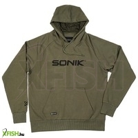 Sonik Kapucnis Horgász Pulóver Zöld M