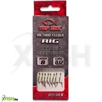 Top Mix Method Feeder Rig Előkötött Horog Csalitüskével 8-as 8db/csomag