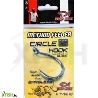 Top Mix Circle Barbless hook Method feeder Szakáll nélküli horog #12 10 db