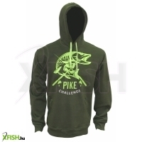 Zfish Hoodie Pike Challenge Csuka mintás kapucnis pulóver zöld xl