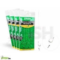 Zfish Method Feeder Rig Spike Fc Előkötött Horog 10cm 0.18mm 12-es 5db/csomag