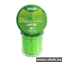 Zfish Green Cast Carp Line Monofil pontyozó zsinór zöld 1000m 0,28 mm 9,5 kg