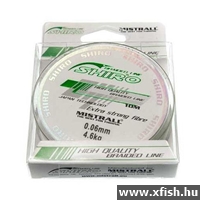Mistrall Shiro X4 Green Fonott Előkezsinór 10m 0,10mm 5,8Kg