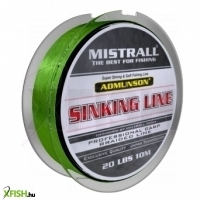 Mistrall Admunson Sinking Line Fonott Előkezsinór Green Zöld 10 m 20 Lbs