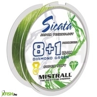 Mistrall Sicata 8+1 Blg Fonott Zsinór Zöld 150m 0.20mm 22.30Kg