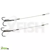 Mistrall Przypon Rablóhalas Előke Hármas Horoggal 4cm 0.30mm 6-os 8kg 2db/csomag