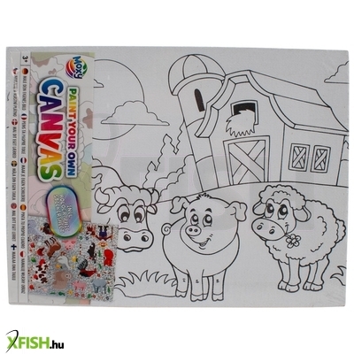 Grafix csináld magad vászonkép -20x15 cm, 3 festék, ecset, matrica