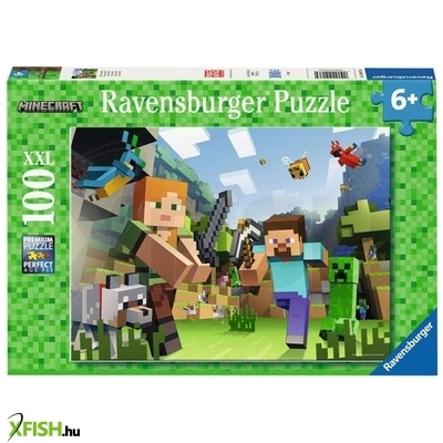 Ravensburger puzzle 100 db - minecraft steve és alex