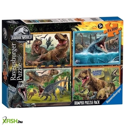 Ravensburger puzzle 4x100 - jurassic world
