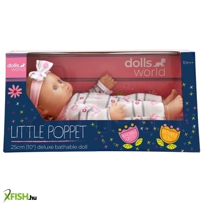 Dolls world baba, 25 cm fürdethető
