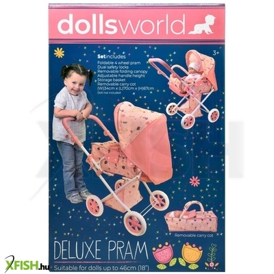 Dolls world deluxe babakocsi 70x34x67 cm