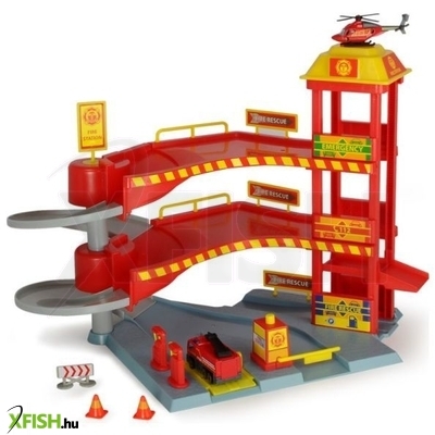 Dickie: Parkolóház játékszett - Tűzoltóság, 41 cm