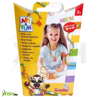 Art&Fun: Neon Snap gyöngykészlet - 250 db-os