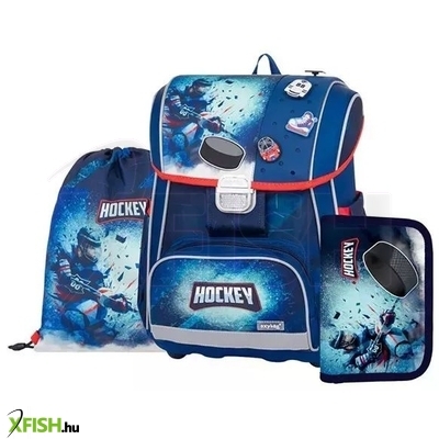 Hoki mintás prémium iskolatáska szett - 3 részes