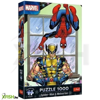 Trefl Premium Plus: Pókember és Rozsomák karácsonya puzzle - 1000 darabos